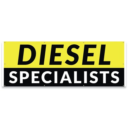 Signmission Diesel Specialists Banner Concession Stand Food Truck Single Sided B-96-30046